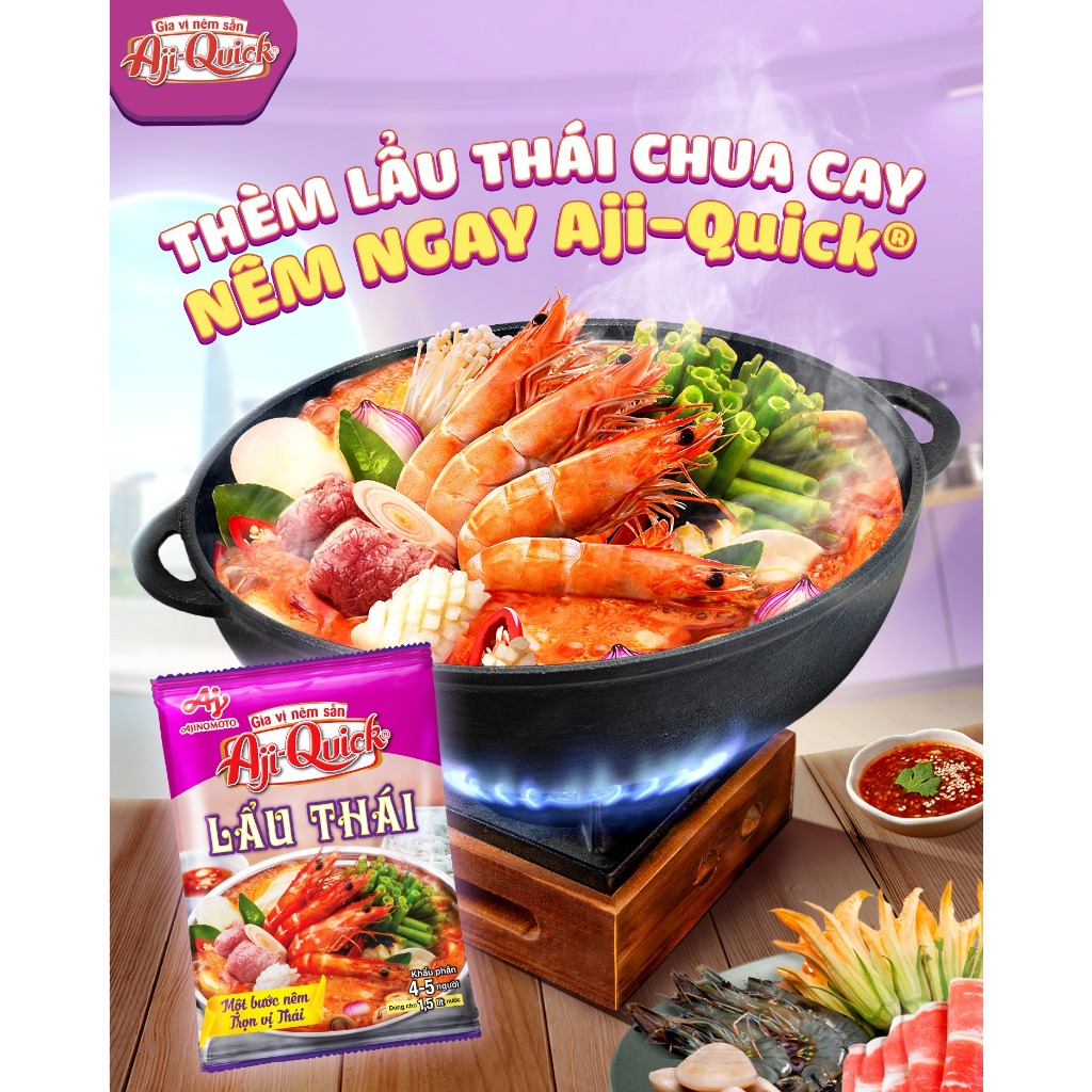 Ảnh Gia Vị Nêm Sẵn Aji-Quick® Lẩu Thái 1kg/Gói 3