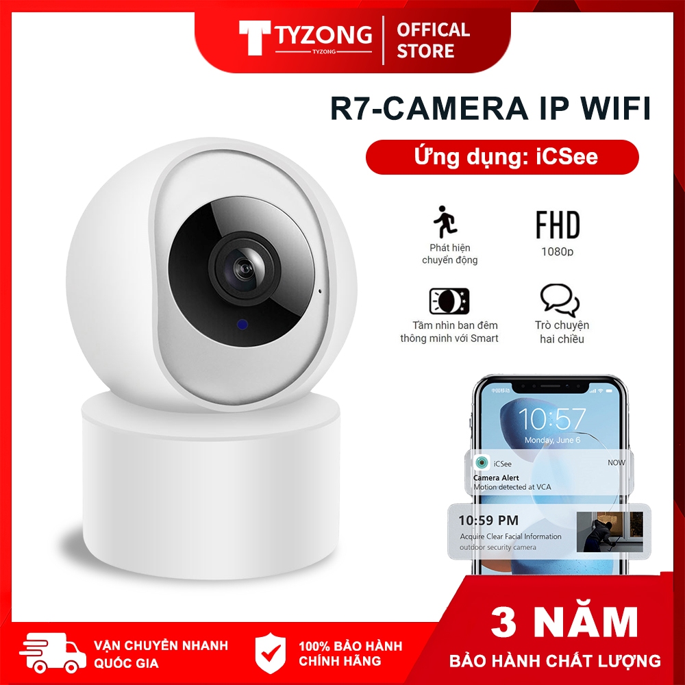 TYZONG R7 CCTV Kết nối WiFi Camera an ninh nhà thông minh IP Camera