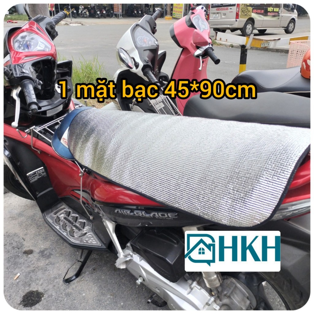 [2 MẶT BẠC] Che yên xe máy chống nắng kích thước lớn, che hết cả yên xe tay ga