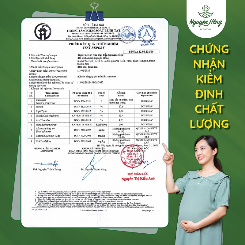 Ngũ cốc lợi sữa Nguyên Hồng – Bột ngũ cốc lợi sữa cho mẹ sau sinh từ 16 loại hạt tự nhiên cao cấp