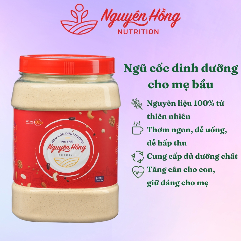 Ngũ cốc dinh dưỡng cho mẹ bầu Nguyên Hồng – Bột ngũ cốc cho bà bầu từ 15 loại hạt tự nhiên cao cấp