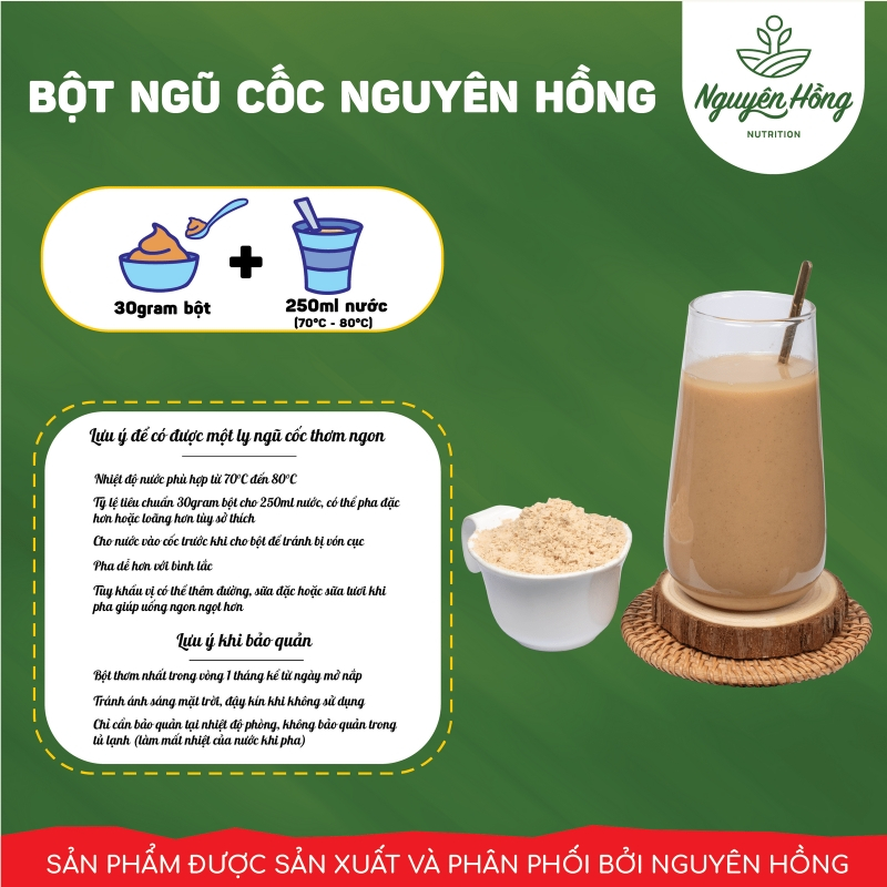 Ngũ cốc dinh dưỡng cho mẹ bầu Nguyên Hồng – Bột ngũ cốc cho bà bầu từ 15 loại hạt tự nhiên cao cấp