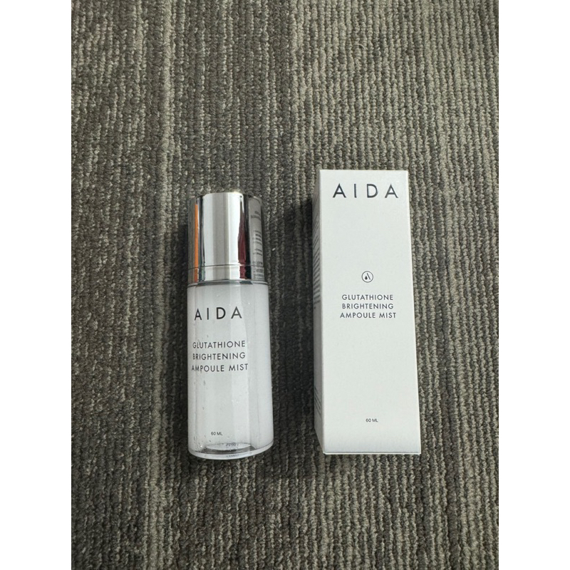 xịt khoáng vitamin siêu siêu căng mướt da Aida Glutathione Brightening  Ampoule Mist