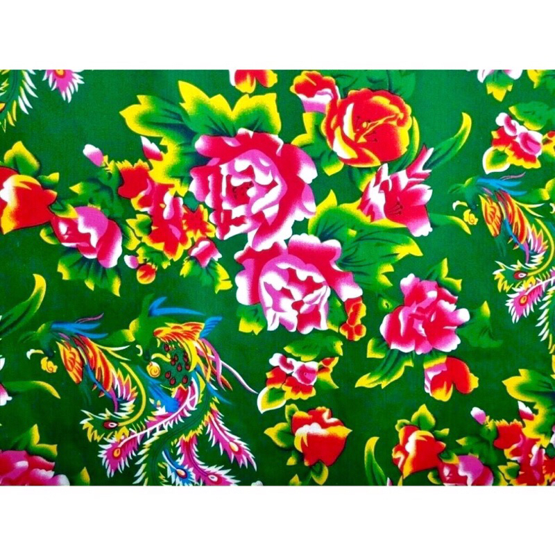 Vải chăn con công đơn trang trí, vintage, decor tết, trải bàn vải liền khổ 1,6m siêu đẹp
