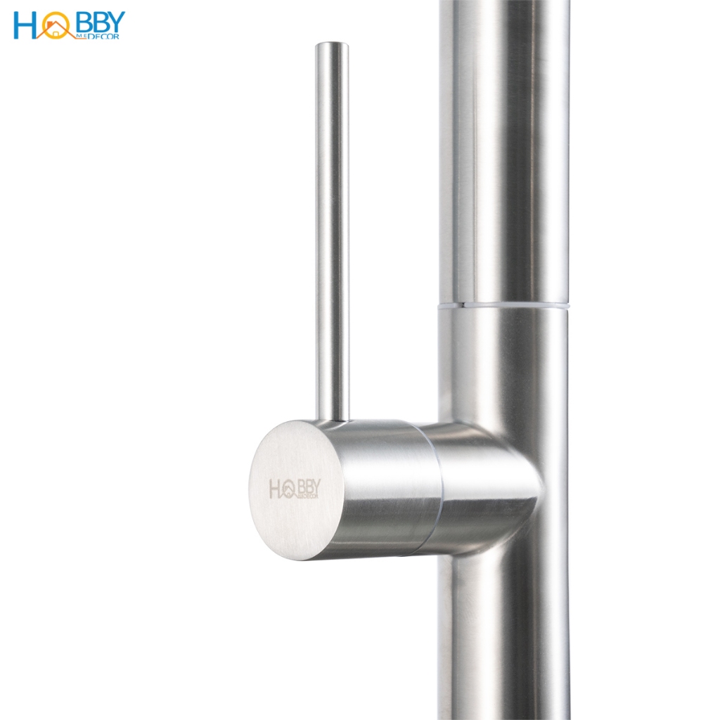 Vòi rửa chén bát dây rút lạnh 2 chế độ inox 304 Hobby home decor VDR14