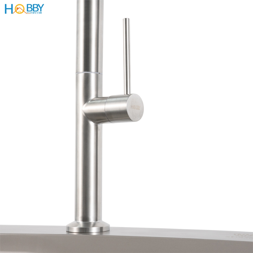Vòi rửa chén bát dây rút lạnh 2 chế độ inox 304 Hobby home decor VDR14