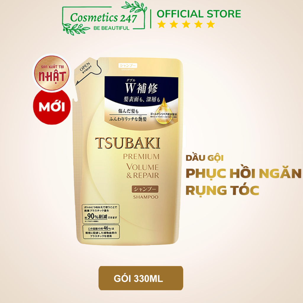 Ảnh Dầu Gội  Premium Repair Tsubaki 330ML & 490ML Phục Hồi Ngăn Rụng Tóc 2