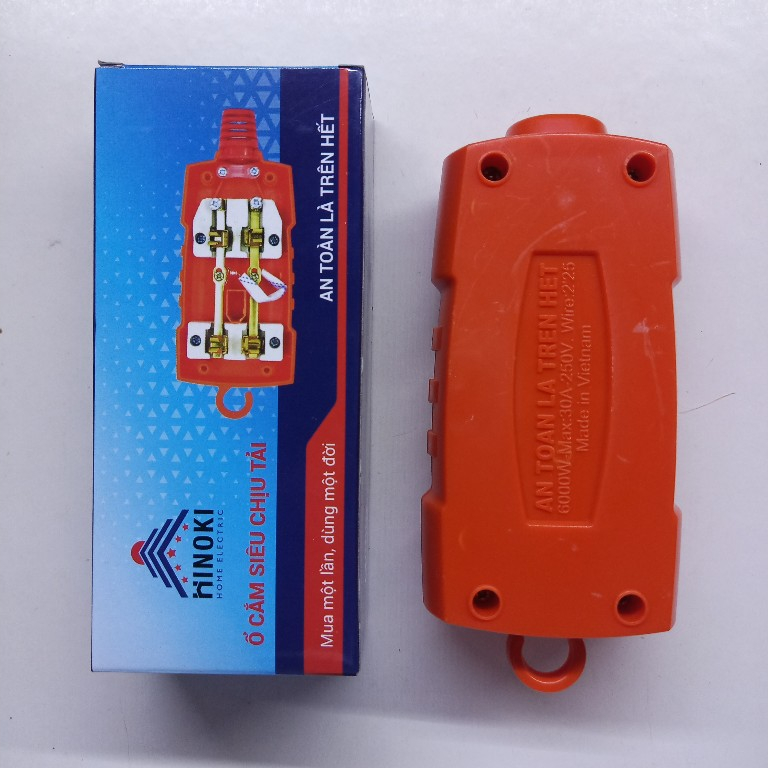 Ổ CẮM 2 LỖ SIÊU CHỊU TẢI HINOKI 6000W - HÀNG CHẤT LƯỢNG CHỐNG VỠ, CHÁY NỔ