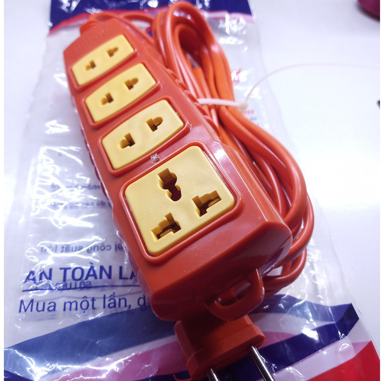 Ổ cắm điện chịu tải liền dây 4 cặp lỗ HINOKI, chịu tải cao công suất max 6000W - 30A