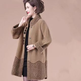 Áo khoác dày vừa mùa đông cho mẹ trung niên 40-50 tuổi, áo khoác nữ trung niên