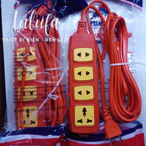 Ổ cắm điện chịu tải liền dây 4 cặp lỗ HINOKI, chịu tải cao công suất max 6000W - 30A