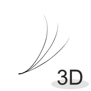 Mi fan 3D LASHES SUPPLY độ cong C - CC - D, độ dày 0. - 1 hộp 1000 fan - dụng cụ nối mi