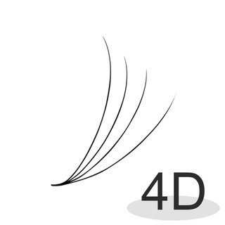 Mi fan 4D LASHES SUPPLY độ cong C - CC - D, độ dày 0. - 1 hộp 1000 fan - dụng cụ nối mi