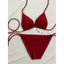 Bikini 2 mảnh đồ bơi áo tắm áo tam giác nhiều kiểu màu đỏ đô nâng tông da ( hình shop chụp )