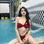 Bikini 2 mảnh đồ bơi áo tắm áo tam giác nhiều kiểu màu đỏ đô nâng tông da ( hình shop chụp )