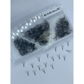 Mi fan 8D độ cong C - CC - D, độ dày 0.05 - 1 hộp 1000 fan - dụng cụ nối mi