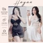 HT181 Váy ngủ sexy phối ren triết eo có GỌNG kèm ĐỆM LÓT, đồ ngủ lụa hở lưng gợi cảm HT181