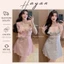 HT43 Váy ngủ sexy ren bèo viền sóng kèm ĐỆM LÓT, đồ ngủ lụa phối ren xoè nhẹ gợi cảm HT43