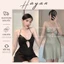 HT173 Váy ngủ sexy xoắn ngực kèm ĐỆM LÓT, đầm ngủ lụa dáng suông quyến rũ HT173 MÚT