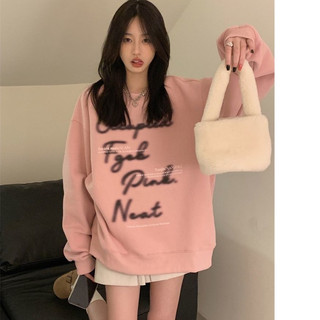 Áo nỉ cổ tròn cho nữ Thoải mái Thời trang In Chữ