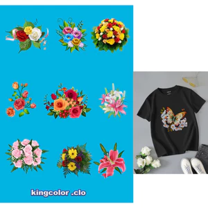 Hình ủi quần áo-hình hoa ủi áo-ủi trực tiếp lên áo tại nhà bằng bàn ủi(THEO YÊU CẦU IN BOX SHOP) Gía khuyến mãi