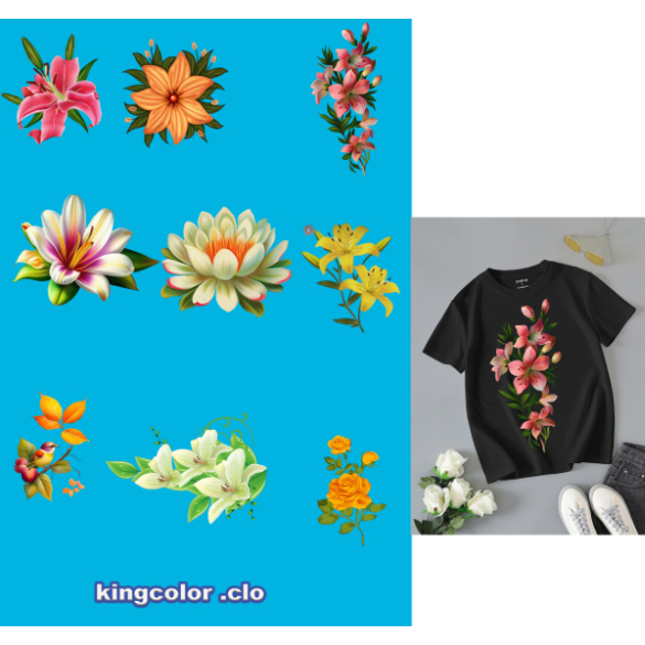 Hình ỦI ÉP NHIỆT-HÌNH HOA ỦI ÁO -ủi trực tiếp tại nhà bằng bàn ủi(THEO YÊU CẦU IN BOX SHOP) Gía khuyến mãi