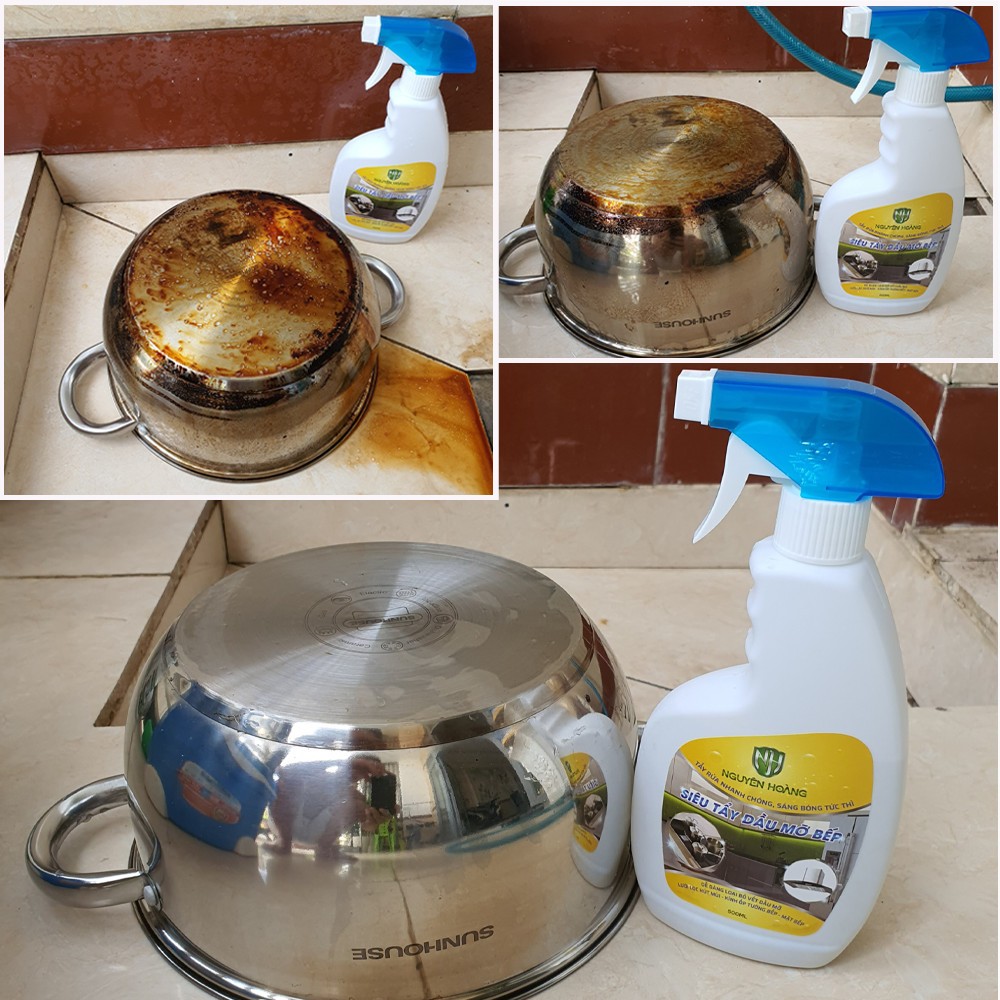 Tẩy dầu mỡ bếp - Xoong nồi - Nguyên Hoàng