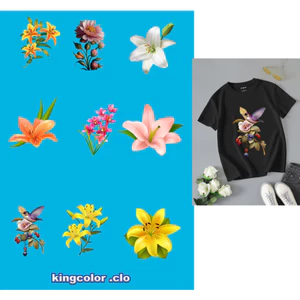 Hình ủi áo -HÌNH HOA ỦI ÁO-ủi trực tiếp tại nhà bằng bàn ủi(THEO YÊU CẦU IN BOX SHOP) Gía khuyến mãi