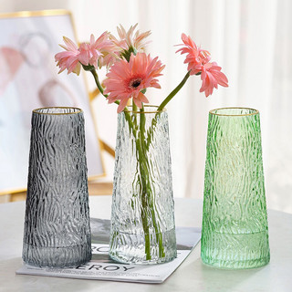 Lọ hoa thủy tinh dáng trụ vát cao 22cm cắm hoa tươi, hoa khô, trang trí Decor