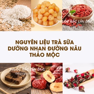 Trà sữa dưỡng nhan thảo mộc, set nguyên liệu đủ vị, mix sẵn, giúp dưỡng nhan, đẹp da - Lãn Ông