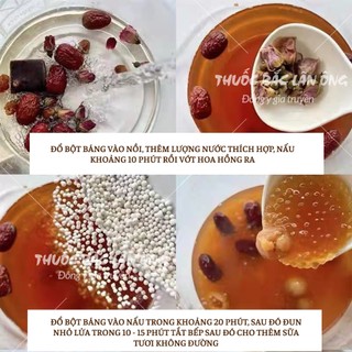 Trà sữa dưỡng nhan thảo mộc, set nguyên liệu đủ vị, mix sẵn, giúp dưỡng nhan, đẹp da - Lãn Ông