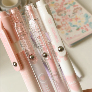 Bút bi đen mực gel Mura cute ngòi kim 0.5mm Nhà Kawaii