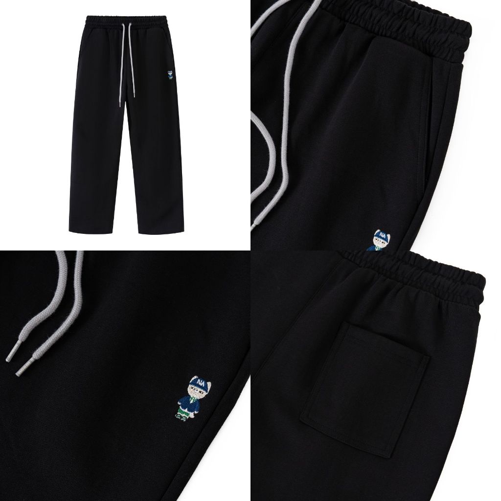 Ảnh Quần ống suông Unisex NOAM Teeny Homie Form rộng - Màu đen/ trắng/ be/ xám/ xanh than/ be đậm 2