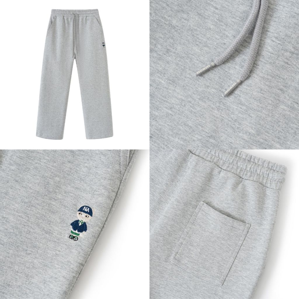 Ảnh Quần ống suông Unisex NOAM Teeny Homie Form rộng - Màu đen/ trắng/ be/ xám/ xanh than/ be đậm 3