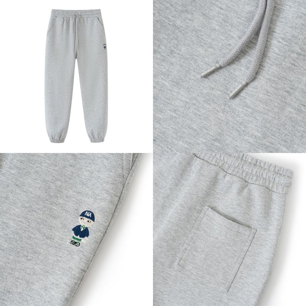 Ảnh Quần nỉ bo gấu Unisex NOAM Teeny Homie Form rộng - Màu đen/ trắng/ be/ xám/ xanh than/ be đậm 4