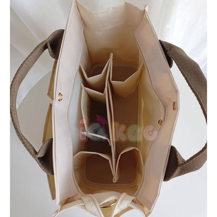 Ảnh Túi Đựng Bỉm Sữa Đa Năng Cho Mẹ Bỉm Túi Vải Kích Thước Lớn Nhiều Ngăn Đựng Đồ Đeo Chéo Công Sở Phong Cách Hàn Quốc 3