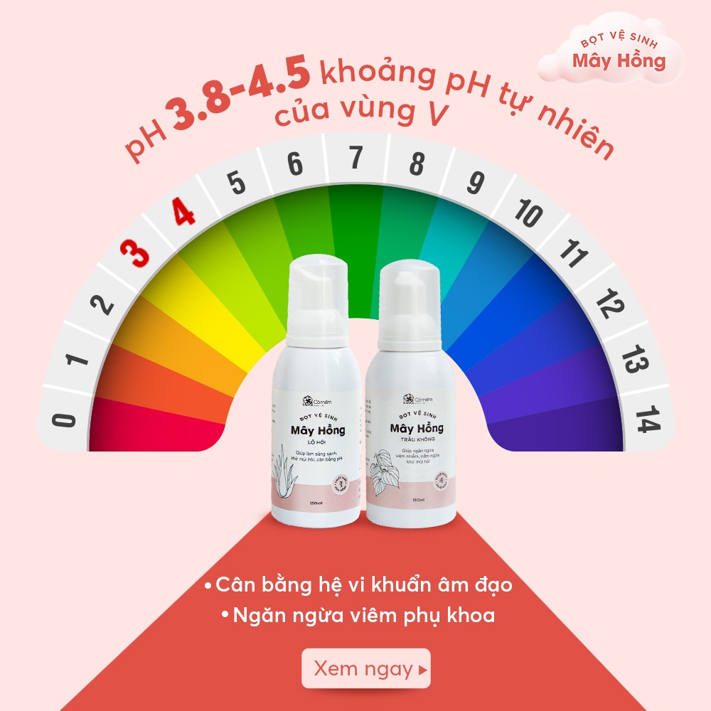 Ảnh Bọt Vệ Sinh Phụ Nữ Mây Hồng - Dung Dịch Vệ Sinh Trầu Không Lô Hội - Giảm Viêm Ngứa, Khử Mùi, Cân Bằng pH - Cỏ Mềm 150ml 1