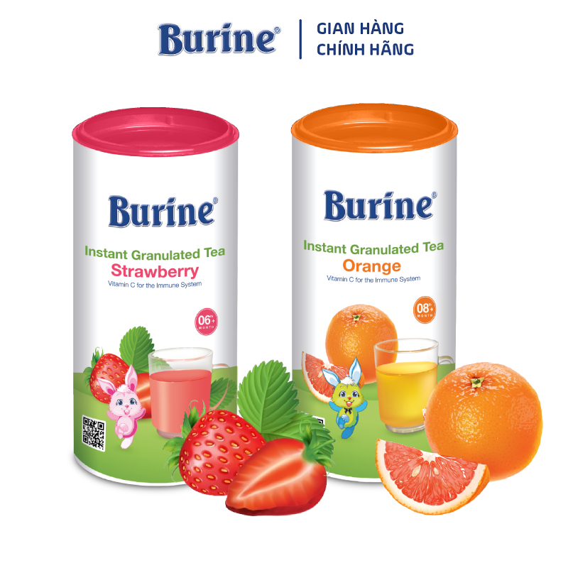 Trà cốm hoa quả Burine các vị 200g bổ sung Vitamin, tăng đề kháng cho ...