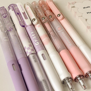 Bút bi đen mực gel Mura cute ngòi kim 0.5mm Nhà Kawaii