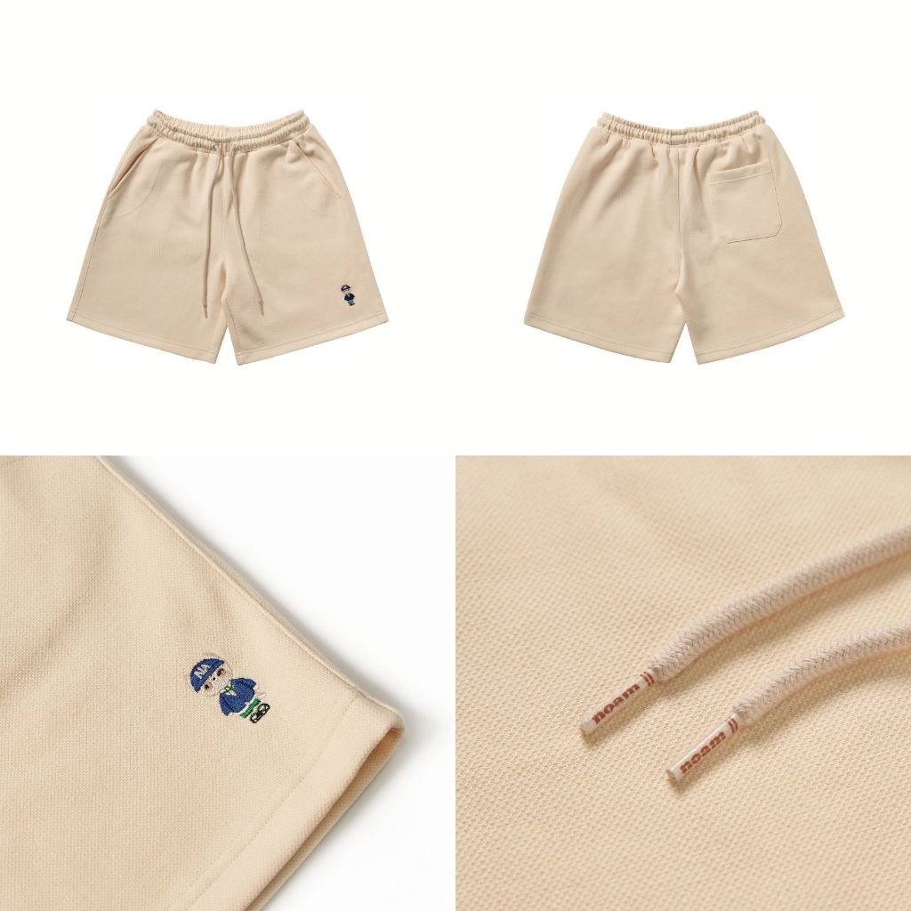 Ảnh Quần Short Unisex NOAM Original Fox Vải nỉ mềm mịn - Màu Be/ Đỏ/ Xanh navy 2