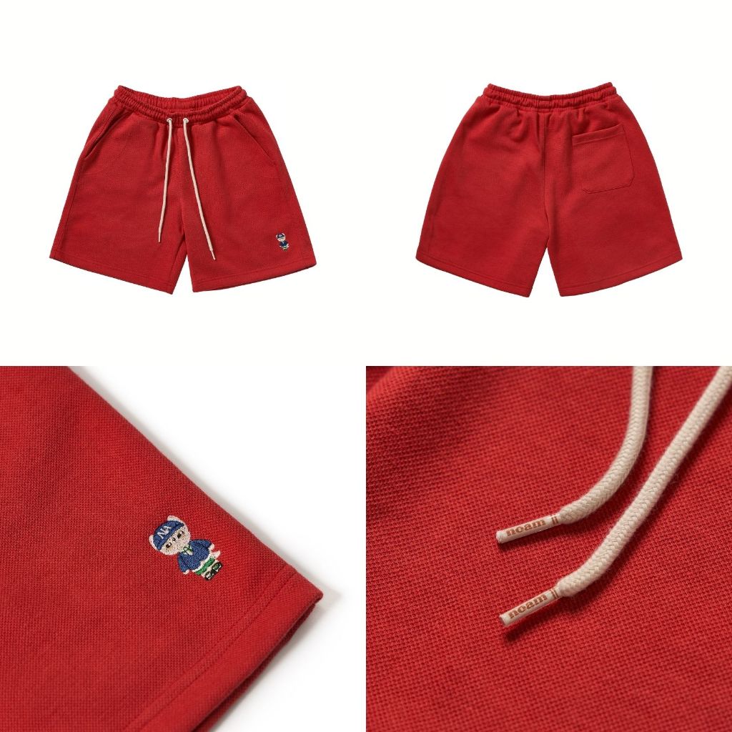 Ảnh Quần Short Unisex NOAM Original Fox Vải nỉ mềm mịn - Màu Be/ Đỏ/ Xanh navy 4