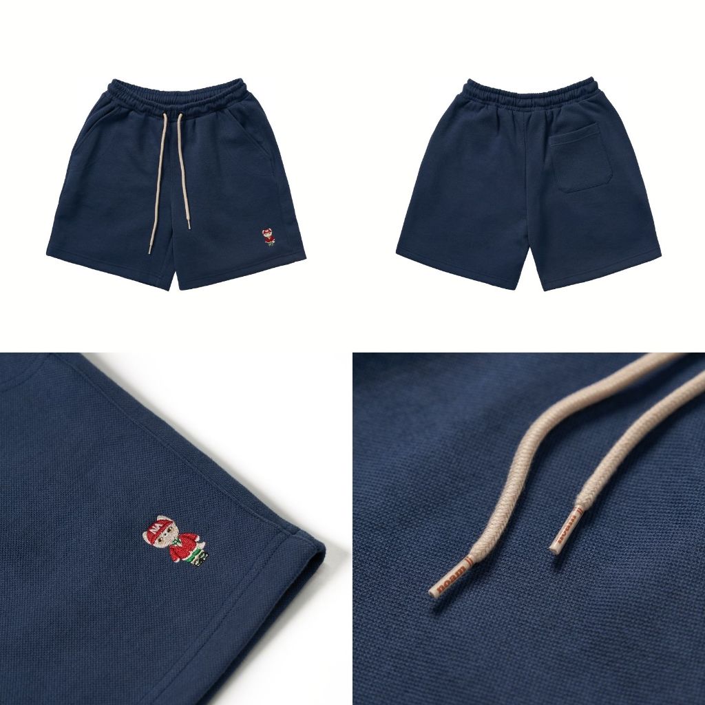 Ảnh Quần Short Unisex NOAM Original Fox Vải nỉ mềm mịn - Màu Be/ Đỏ/ Xanh navy 3