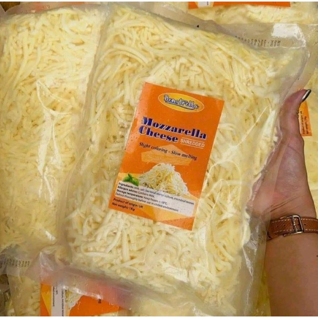 [ Hỏa Tốc 1H ] Phô Mai Bào Mozzarella Tem Cam Kéo Sợi Dai Ngon Benstrella Pháp 1KG