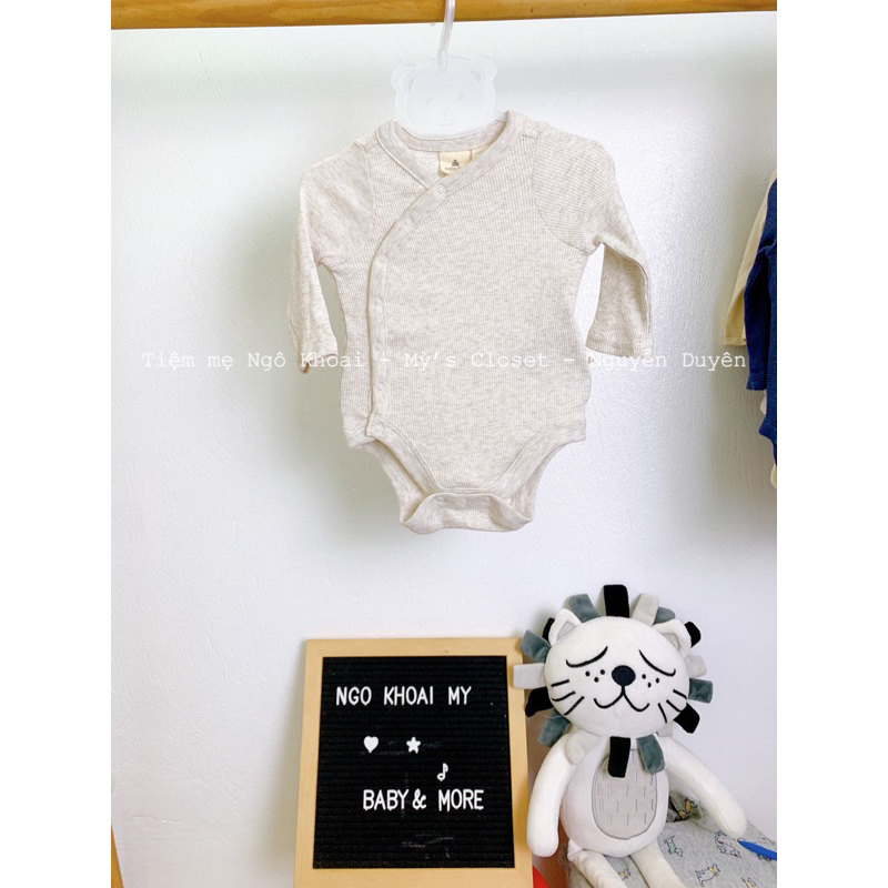 [MD68] ❤️0-3/3-6M❤️ body suit/ áo liền thân dài tay xuất xịn cho bé trai NGÔ KHOAI MỲ