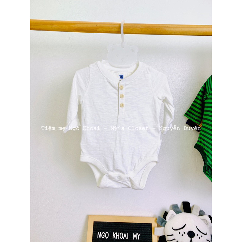 [MD68] ❤️0-3/3-6M❤️ body suit/ áo liền thân dài tay xuất xịn cho bé trai NGÔ KHOAI MỲ