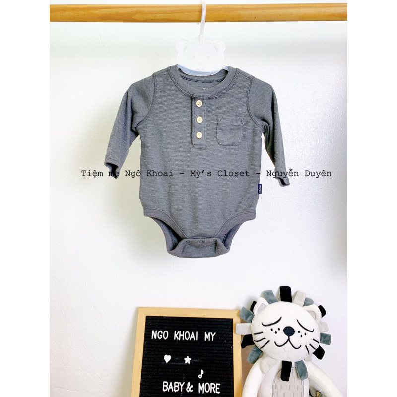 [MD68] ❤️ 6-12/12-18m❤️ body suit/ áo liền thân dài tay xuất xịn cho bé trai NGÔ KHOAI MỲ