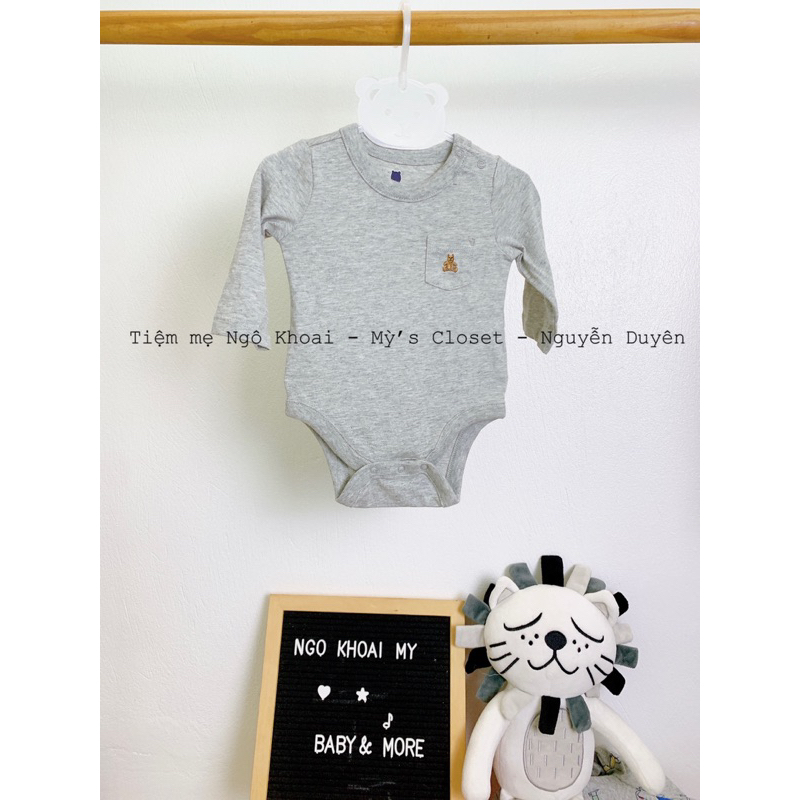 [MD68] ❤️ 6-12/12-18m❤️ body suit/ áo liền thân dài tay xuất xịn cho bé trai NGÔ KHOAI MỲ