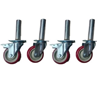 Combo 4 bánh xe giàn giáo 100 mm chịu lực cao - 2 bánh xoay và 2 bánh xoay có khóa