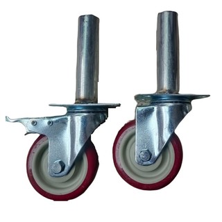 Combo 4 bánh xe giàn giáo 100 mm chịu lực cao - 2 bánh xoay và 2 bánh xoay có khóa