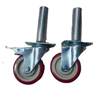 Combo 4 bánh xe giàn giáo 100 mm chịu lực cao - 2 bánh xoay và 2 bánh xoay có khóa